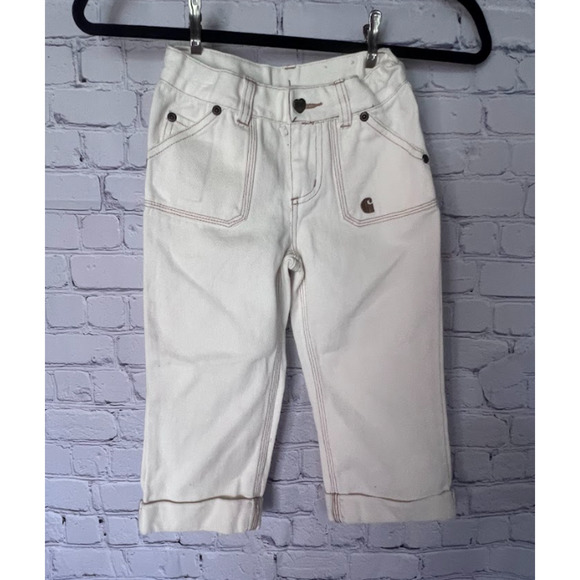 Kid s Carhartt White Jeans Size 6 - Picture 1 of 3